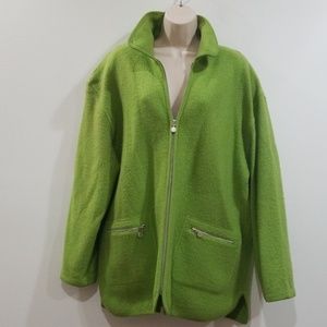 Bernardo women's lime green 100% wool jacket Lg